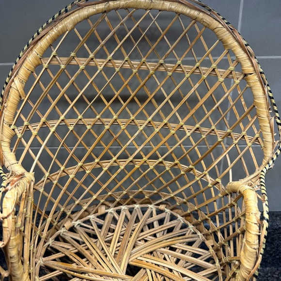 Vintage Wicker Peacock Plant Chair - Picture 2 of 6